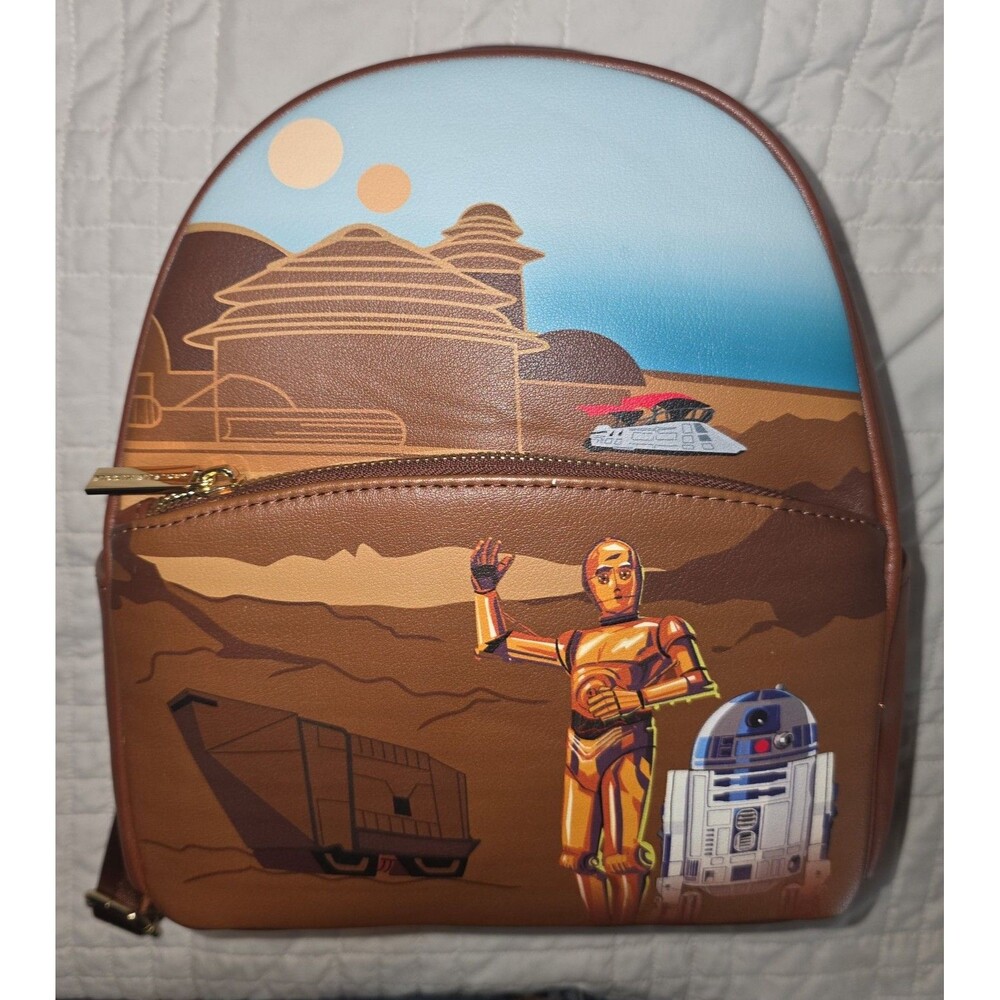 Danielle Nicole Disney star wars cp3o and r2d2 mini backpack bookbag purse bag!
